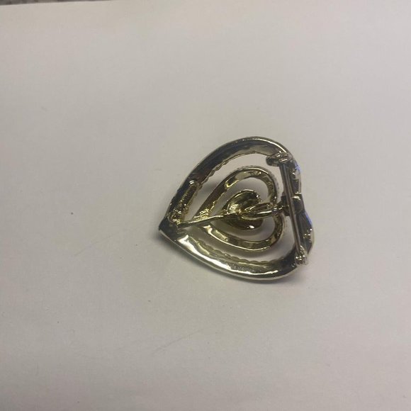 Vintage - Signed Gerry’s - Brooch Pin Gold Tone - Heart - Picture 9 of 10